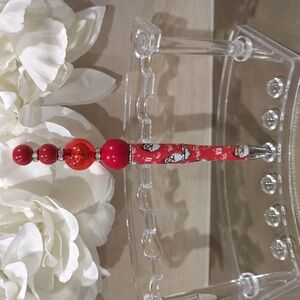 Custom Beaded Pen - Gifts For Her - Cute Office supplies - Santa Claus
